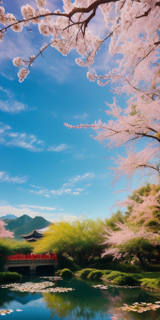 赏春日樱花盛开美景手机壁纸