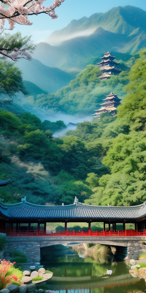 古色古香的中式古建筑风景电脑壁纸